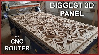 Biggest 3d panel with CNC router [upl. by Lehacim232]