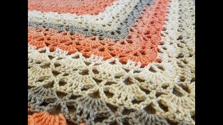 The quotCloister Shell Shawlquot Crochet Tutorial [upl. by Algy]