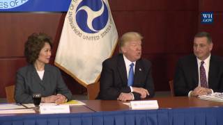 President Trump Participates in the Roads Rails and Regulatory Relief Roundtable [upl. by Cherri]