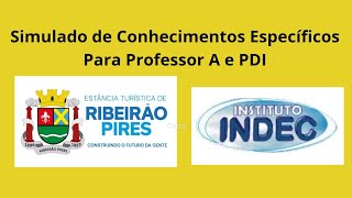 Concurso para Professor Ribeirão Pires Simulado Banca INDEC [upl. by Sabir]