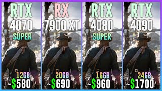 RTX 4070 SUPER vs RX 7900 XT vs RTX 4080 SUPER vs RTX 4090  Tested in 25 Games [upl. by Matheny]