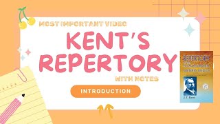 KENTS REPERTORY  INTRODUCTION  MOST IMPORTANT VIDEO  WITH NOTES  REPERTORY  BHMS  HOMEOPATHY [upl. by Pearla]