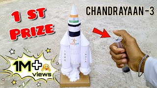 Chandrayaan3 working model  Chandrayaan project for school  Rocket launching Science Project [upl. by Brag]