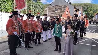 Schützenfest in Neurath 2024  Aufmarsch Regimentabnahme und Umzug am 892024 [upl. by Idnor]