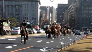 信任状捧呈式の馬車列 Imperial state carrige Jan 15 2010 [upl. by Trudie]