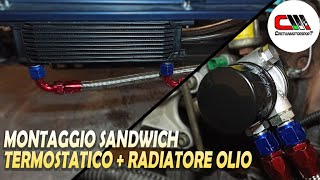 Montaggio sandwich termostatico  radiatore olio  Clio 18 16v [upl. by Euqinay630]