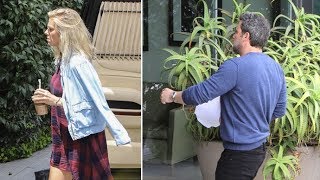 Ben Affleck And Girlfriend Lindsay Shookus Go To Work After Spending Night Together [upl. by Sladen]