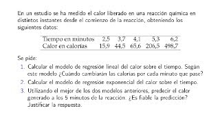 Ejercicio de Estadística Regresión lineal y exponencial [upl. by Hughett587]