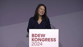 Annalena Baerbock  Leonhard Birnbaum  Impuls  Dialog  BDEW Kongress 2024  5 Juni 2024 [upl. by Ybok]