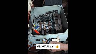 💥 Old Oil Starter Wire Connection Work oilstarter starters startermotor oil old motor [upl. by Allimak]