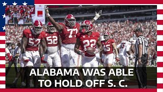 Alabama overcomes failed onside kick survives South Carolina [upl. by Johiah326]