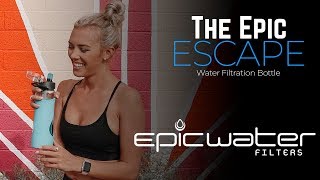 Escape Glass Water Bottle with filter by Epic Water Filters [upl. by Lohman]