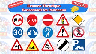 2024 Code De La Route Examen Théorique Concernant les Panneaux  Permis De Conduire [upl. by Ytsim875]