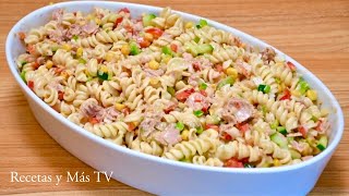 Ensalada de Pasta con Atún con un Riquisímo Aderezo [upl. by Aianat]