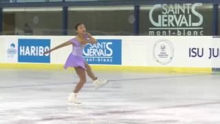 2016 ISU Junior Grand Prix  St Gervais  Ladies Free Skate Kaori SAKAMOTO [upl. by Ehtyde]