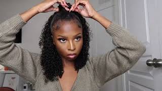 How to style Curly Clip Ins ‼️ Half Up Half Down Tutorial ft Lumiere Hair [upl. by Licna]