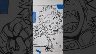 Eijiro Kirishima Line Art anime animeart glasspainting [upl. by Delaryd910]