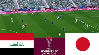 العراق 2 vs 1 اليابان AFC 2024 Full Match  محاكاة ألعاب الفيديو pes 2021 [upl. by Yvonner170]