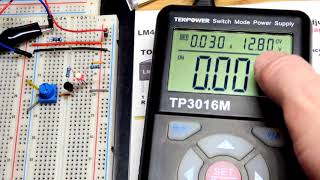 LM431 shunt regulator trimpot controlled power supply above set voltage indicator test circuit [upl. by Garrard349]