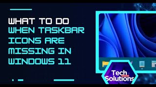 SOLVED Windows Taskbar Icons Not Showing in Windows 11 [upl. by Akerdnahs448]