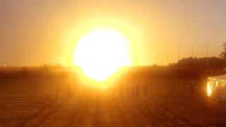 Antares rocket explosion seen from press site [upl. by Annekim563]