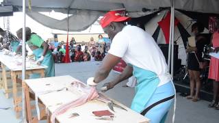 Oistins Fish Festival Dolphin Skinning Competition [upl. by Atiroc279]