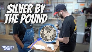 SILVER IS STILL COMING INTO THE PAWN SHOP BY THE POUNDS [upl. by Anipsed461]