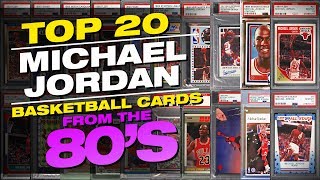 TOP 20 Michael Jordan Basketball Cards from the 1980s  Most Expensive [upl. by Eynaffit]