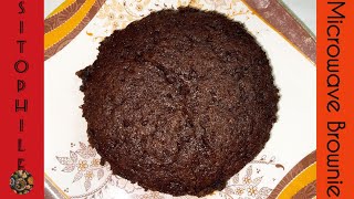 Microwave brownie  Easy recipe  Soft and chocolate brownie  chocolate brownie  Sitophile [upl. by Lamee906]