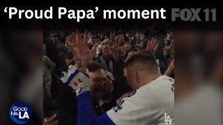 Freddie Freeman runs over to his dad after walkoff World Series grand slam [upl. by Voe]