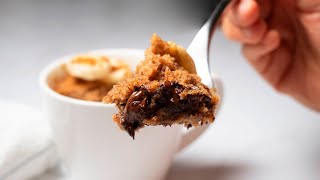 1 Minute Chocolate Banana Mug Cake in Microwave  Soft and Moist Banana Cake [upl. by Martz]