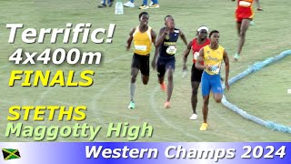 Scintillating 4x400m Final Showdown  St Elizabeth Technical  Maggotty High  Western Champs 2024 [upl. by Name]