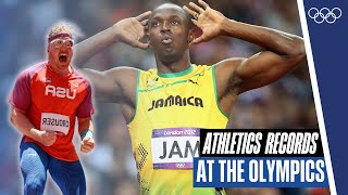 🤩 Legendary Performances 🔥 EVERY Athletics Mens Olympic Record [upl. by Derron]