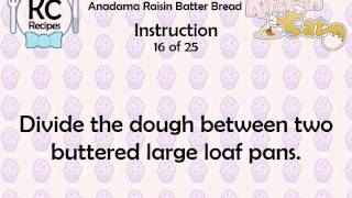 Anadama Raisin Batter Bread  Kitchen Cat [upl. by Hailey]