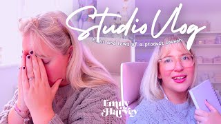 STUDIO VLOG 💜 The Real Highs amp Lows of a Product Launch  Emily Harvey Art [upl. by Anaitsirhc]