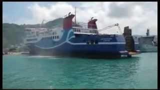 KMP Batumandi Launching at Daya Radar Utama Shipyard Lampung  Indonesia Ferry [upl. by Htenek24]