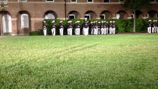 Marine Barracks Washington DC Company B 1st Platoon Fix Bayonets [upl. by Ormiston80]