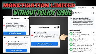 Facebook Monetization limited without violation or no policy issue [upl. by Orravan]