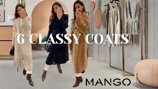 6 MUST HAVE CLASSY COATS MANGO HAUL TRY ON [upl. by Nelaf540]