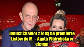 Janusz Chabior i jego żona na premierze Listów do M  Agata Wątróbska w elegan [upl. by Oecam]