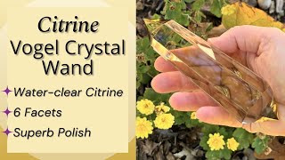 Brazilian Citrine Crystal Wand 6 Facets  215 Grams [upl. by Ilenay]