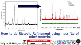 How to do Rietveld Refinement using pcr file of other material [upl. by Kassandra273]