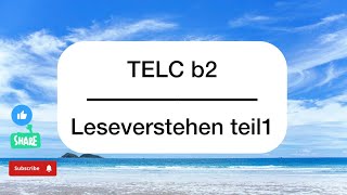 Leseverstehen b2  Teil 14 [upl. by Masuh]