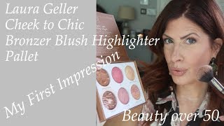 Laura Geller CheekToChic Bronzer Highlighter Blush Pallet First Impression [upl. by Jadd]