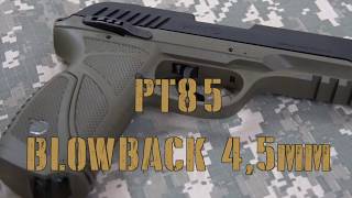 Gamo PT85 Blowback 45mm  Teste de Tiro [upl. by Yniatirb]