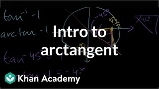 Inverse trig functions arctan  Trigonometry  Khan Academy [upl. by Steinway177]