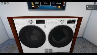 Roblox  Testing out the LG ThinQ washer  dryer set quick washday with Albieshutz [upl. by Rik132]