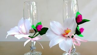 Diy How to make Toasting Glasses for Weddings Celebration [upl. by Adyht395]