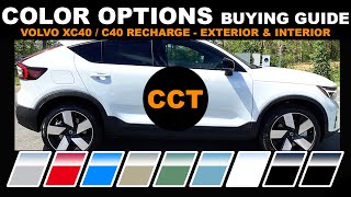 Volvo XC40  C40 Recharge  Color Options Buying Guide [upl. by Chico802]