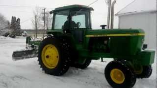 John Deere 4630 Plowing Snow [upl. by Nivat]